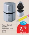 Dreifachspitzdose Grip von Faber-Castell für 2,79 € bei budni im Angebot Dreifachspitzdose Grip von Faber-Castell im aktuellen budni Prospekt