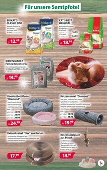 Katzenstreu im Kiebitzmarkt Prospekt "Leckeres zum Fest!" mit 8 Seiten (Cottbus)
