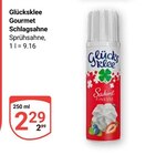 Gourmet Schlagsahne Angebote von Glücksklee bei GLOBUS Hoyerswerda für 2,29 €