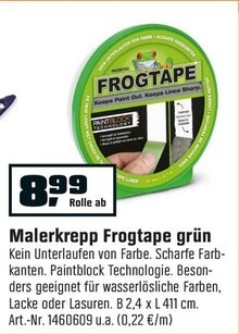 OBI Bremerhaven - Malerkrepp Frogtape grün Malerkrepp Frogtape grün Angebot bei OBI Bremerhaven im Prospekt "MACH’S DIR GEMÜTLICH."