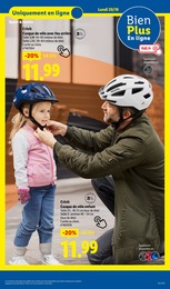 Prix et réduction Casque Vélo dans le prospectus Lidl en cours Offre Casque Vélo dans le catalogue Lidl du moment à la page 79