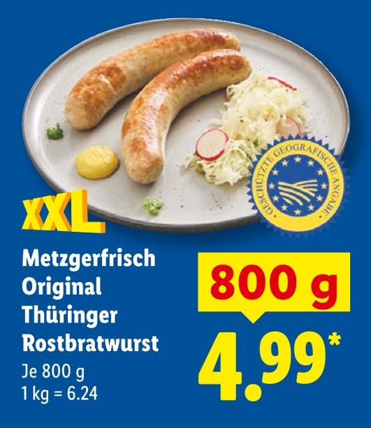 Metzgerfrisch Original Thüringer Rostbratwurst