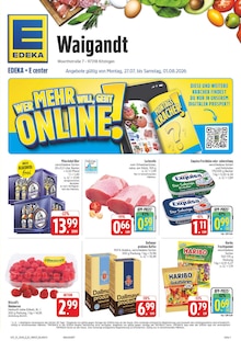 EDEKA Kitzingen Prospekt der aktuellen Woche, gültig von 27.07.2026 bis 01.08.2026 Aktueller EDEKA Kitzingen Prospekt "Wir lieben Lebensmittel!" mit 38 Seiten