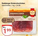 Rinderrohschinken im Angebot bei GLOBUS in Altenburg Rinderrohschinken Angebote von Radeberger bei GLOBUS Altenburg für 1,99 €