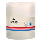 Bougie rustique 8cm blanche - CARREFOUR HOME dans le catalogue Carrefour