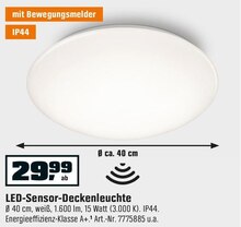 LED-Sensor-Deckenleuchte bei OBI in Fürth LED-Sensor-Deckenleuchte im Angebot bei OBI Fürth für 29,99 €