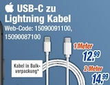 USB-C zu Lightning Kabel Angebote von Apple bei expert Hofheim für 12,99 €
