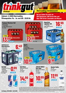 Trinkgut Prospekt Obertraublings Getränkemarkt! mit 4 Seiten