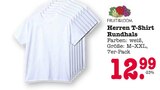 Herren T-Shirt Rundhals Angebote von Fruit of the Loom bei E center Heidelberg für 12,99 €