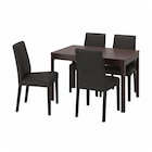 Aktuelles Tisch und 4 Stühle dunkelbraun/Glose schwarz Angebot bei IKEA in Siegen (Universitätsstadt) ab 995,00 €