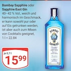 Bombay Sapphire im Angebot bei GLOBUS in Wolfenbüttel Bombay Sapphire Angebote von Bombay Sapphire bei GLOBUS Wolfenbüttel für 15,99 €
