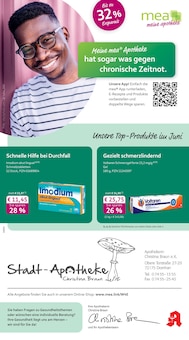 Aktueller mea - meine apotheke Prospekt (Alpirsbach, 4 Seiten zum blättern mea - meine apotheke Prospekt Unsere Juni-Angebote mit 4 Seiten