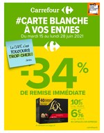 Catalogue Carrefour à Châteaudouble, avec 52 pages Prospectus Carrefour à Châteaudouble, "#Carte blanche à vos envies", 52 pages, 15/06/2021 - 28/06/2021