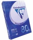 Ramette A4 Extra Blanc 400 Feuilles - Clairefontaine en promo chez Intermarché Valence à 2,97 €