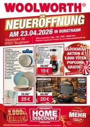 Aktueller Woolworth Prospekt, "NEUERÖFFNUNG IN BURGTHANN", mit Angeboten der Woche, gültig von 23.04.2026 bis 23.04.2026