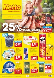 Netto Marken-Discount Prospekt für Traunstein, Oberbay mit 41 Seiten Netto Marken-Discount Prospekt für Traunstein, Oberbay: 25% auf Rindersteaks, 41 Seiten, 23.05.2022 - 28.05.2022