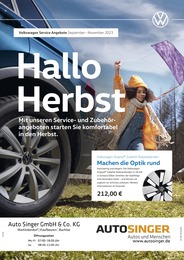 Volkswagen Prospekt für Kaufbeuren: "Herbst in Sicht", 1 Seite, 01.09.2023 - 30.11.2023