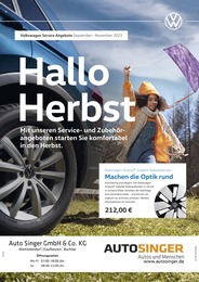 Volkswagen Prospekt für Kaufbeuren mit 1 Seite Volkswagen Prospekt für Kaufbeuren: "Herbst in Sicht", 1 Seite, 01.09.2023 - 30.11.2023