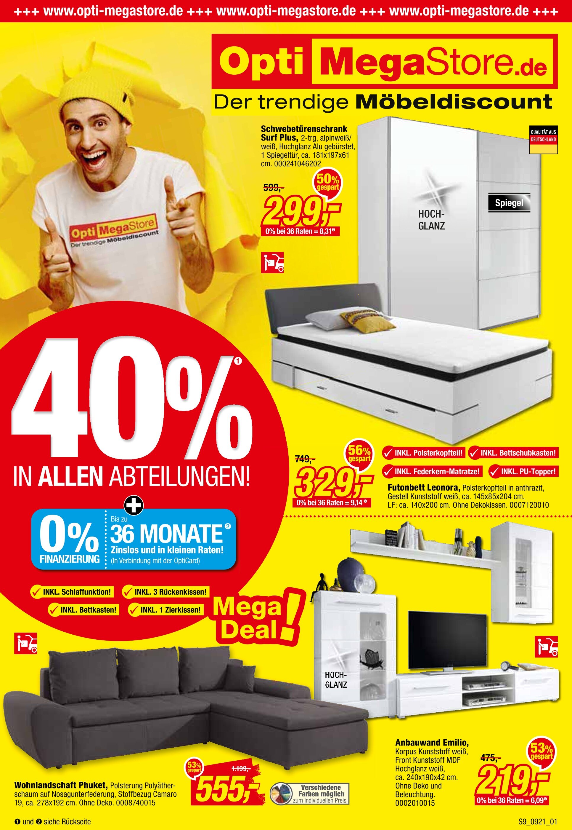 Opti-Megastore Prospekt für Himbergen mit 20 Seiten Opti-Megastore Prospekt für Himbergen: "40% IN ALLEN ABTEILUNGEN!", 20 Seiten, 02.10.2021 - 23.10.2021