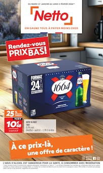 Catalogue Netto de la semaine "Rendez-vous PRIX BAS !" avec 18 pages, valide du 27/01/2026 au 02/02/2026 pour Bagnols-sur-Cèze et alentours Prospectus Netto de la semaine "Rendez-vous PRIX BAS !" avec 18 pages, valide du 27/01/2026 au 02/02/2026 pour Bagnols-sur-Cèze et alentours