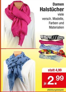 Mode im aktuellen Zimmermann Prospekt Damen Halstücher für 2,99 € bei Zimmermann im Angebot