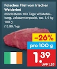 Aktuelles Falsches Filet vom Irischen Weiderind Angebot bei Netto Marken-Discount in Jena ab 1,39 €