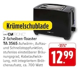 2-Scheiben-Toaster TA 3565 Angebote von Clatronic bei E center Rottenburg für 12,99 €