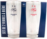 Set de 2 verres à bière - FFF - Sport 2000 à Rambouillet Set de 2 verres à bière - FFF en promo chez Sport 2000 Rambouillet à 12,99 €
