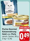 Gourmet Katzennahrung Gold oder Perle Angebote von Purina bei EDEKA Pirmasens für 0,49 €