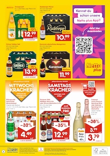 Bier im Netto Marken-Discount Prospekt "DER ORT, AN DEM DU IMMER AUSGEZEICHNETE PREISE FINDEST." mit 2 Seiten (Schonungen)