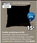 Oreiller synthétique ulvik en promo chez Jysk Calais à 15,00 €