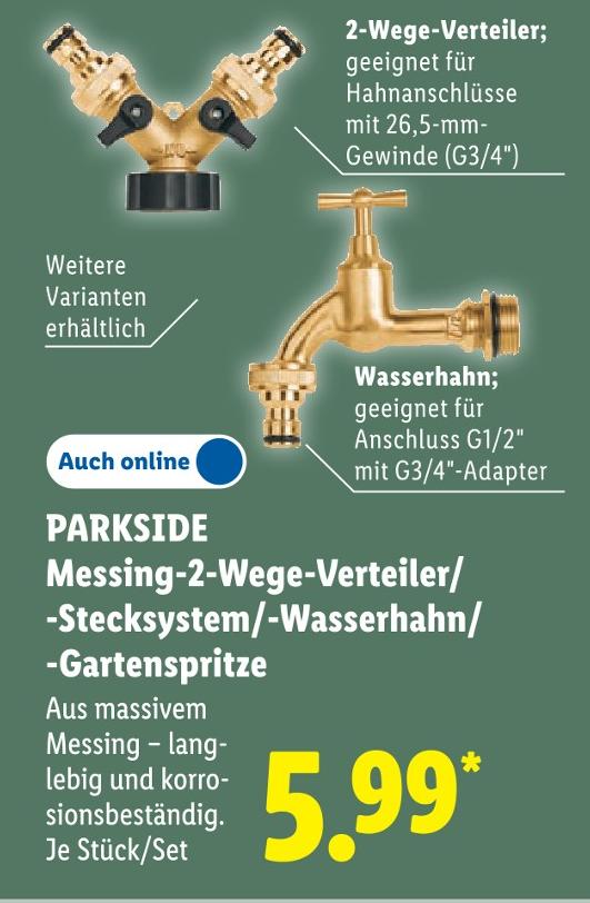 Messing-2-Wege-Verteiler