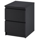 Kommode mit 2 Schubladen schwarzbraun von MALM im aktuellen IKEA Prospekt für 29,99 €