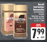Gold löslicher Bohnenkaffee Original Angebote von Nescafé bei E center Hof für 7,99 €
