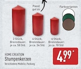 Stumpenkerzen von HOME CREATION im aktuellen ALDI Nord Prospekt für 4,99 €
