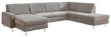Wohnlandschaft Stoff grau bei Möbel Martin im Zweibrücken Prospekt für 1.299,00 €