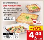 Glas-Auflaufform ca. 800 ml Angebote von GOURMETmaxx bei Netto Marken-Discount Köln für 4,44 €