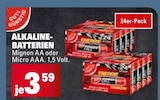 Alkaline-Batterien Mignon AA im Angebot bei Marktkauf in Nürtingen Alkaline-Batterien Mignon AA Angebote bei Marktkauf Nürtingen für 3,59 €