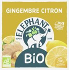 Infusion Bio Gingembre Citron - ELEPHANT en promo chez Casino Supermarchés Infusion Bio Gingembre Citron - ELEPHANT dans le catalogue Casino Supermarchés