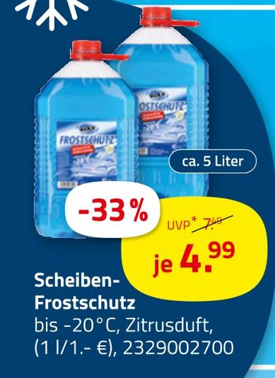 Priva Scheiben-Frostschutz 5 Liter, -30°C für 2,99 Euro [Netto