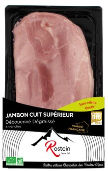 JAMBON DÉCOUENNÉ DÉGRAISSÉ 4 TRANCHES - NaturéO à Boulogne-Billancourt JAMBON DÉCOUENNÉ DÉGRAISSÉ 4 TRANCHES en promo chez NaturéO Boulogne-Billancourt à 7,19 €