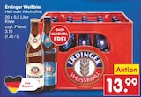 Weißbier Hell oder Alkoholfrei Angebote von Erdinger bei Netto Marken-Discount Aschaffenburg für 13,99 €