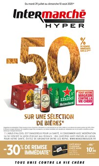 Prospectus Intermarché en cours, "-50% DE REMISE IMMÉDIATE SUR LE 2ÈME SUR UNE SÉLECTION DE BIÈRES", page 1 sur 32