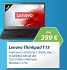 Thinkpad T15 Angebote von Lenovo bei GLOBUS Bruchsal für 399,00 €