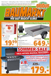 Globus-Baumarkt Prospekt für Bühl mit 16 Seiten Globus-Baumarkt Prospekt für Bühl: WER BAUT BRAUCHT GLOBUS, 16 Seiten, 14.08.2022 - 20.08.2022