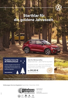 Volkswagen Prospekt der KW 37 "Herbst im Kopf. Sicherheit im Auto." Aktueller Volkswagen Prospekt "Herbst im Kopf. Sicherheit im Auto." Seite 1 von 1 Seiten