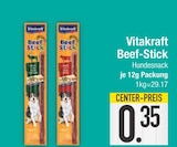 Beef-Stick im Angebot bei E center in Rosenheim Beef-Stick Angebote von Vitakraft bei E center Rosenheim für 0,35 €