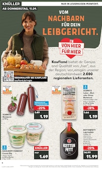 Wurst im Kaufland Prospekt "EXTRA-ANGEBOTE" mit 8 Seiten (Leverkusen)