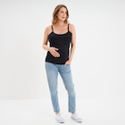Débardeur allaitement brassière intégrée noir femme maternité dans le catalogue La Halle