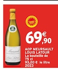 AOP Meursault - Louis Latour en promo chez Intermarché AOP Meursault - Louis Latour dans le catalogue Intermarché